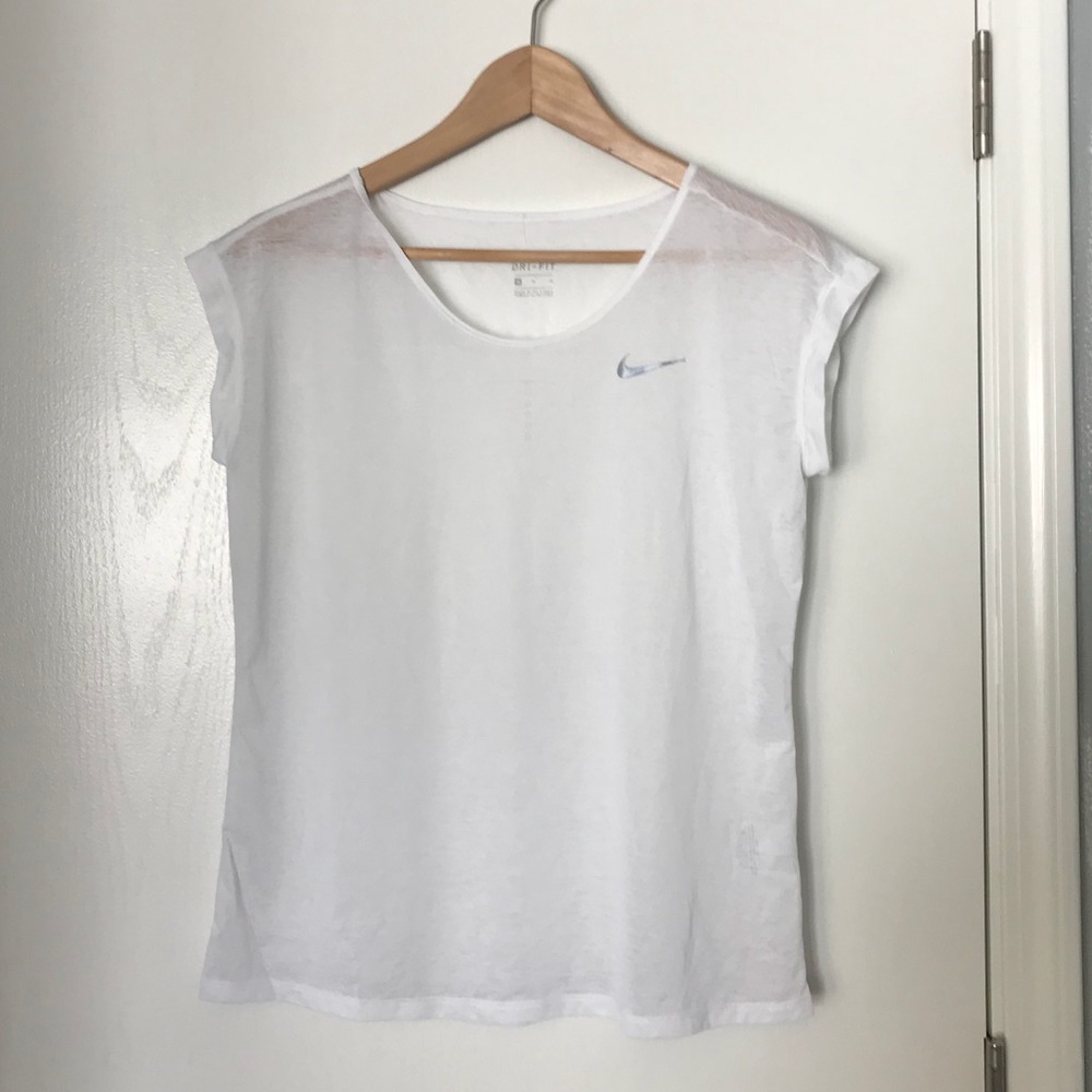 NIKE DRI-FIT White Workout Tank
